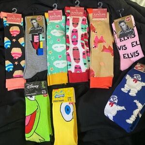 Lot of 9 pairs funky socks